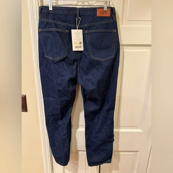 BNWT Sézane Brut Sexy Straight Leg Jeans Indigo Dark Blue 34